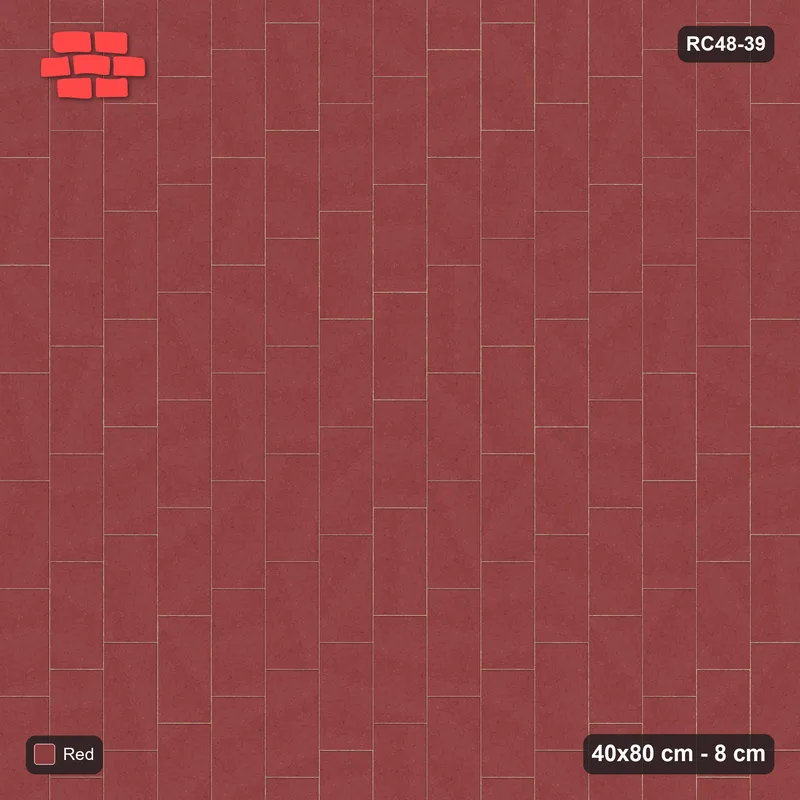 Interlock (Pasco) 40x80 cm · RC48-39 · Vertical Running Bond 1/4 · Top view Interlock (Pasco) 40x80 cm · RC48-39 · Vertical Running Bond 1/4 · Top view