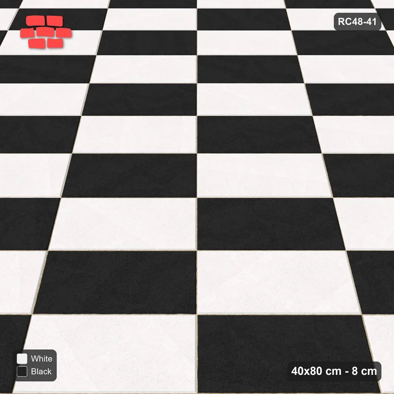 Interlock (Pasco) 40x80 cm · RC48-41 · Diagonal Stack Checker · Side view Interlock (Pasco) 40x80 cm · RC48-41 · Diagonal Stack Checker · Side view