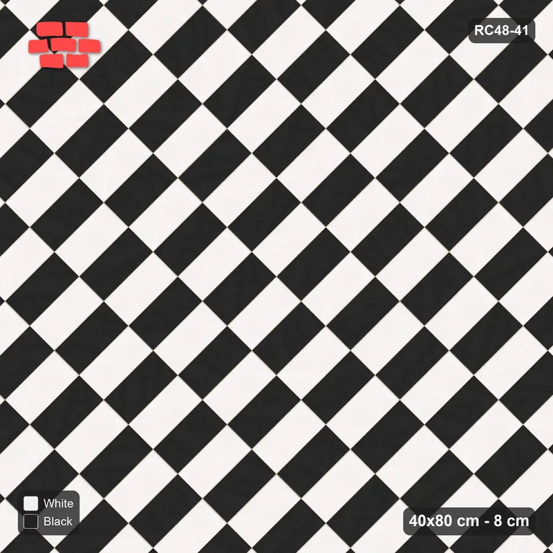 Interlock (Pasco) 40x80 cm · RC48-41 · Diagonal Stack Checker · Top view Interlock (Pasco) 40x80 cm · RC48-41 · Diagonal Stack Checker · Top view