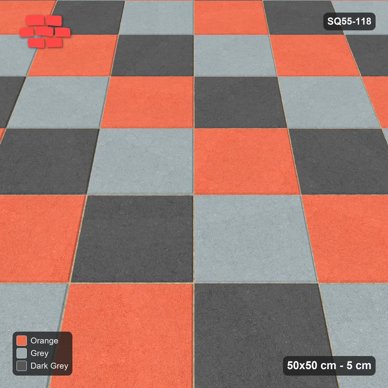 Interlock (Pasco) 50x50 cm · SQ55-118 · 45 Degree Stack - Diagonal Tri-stripes · Side view Interlock (Pasco) 50x50 cm · SQ55-118 · 45 Degree Stack - Diagonal Tri-stripes · Side view