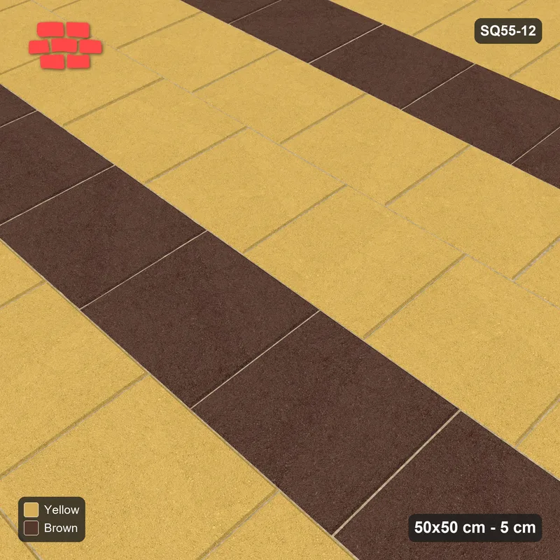 Interlock (Pasco) 50x50 cm · SQ55-12 · Running Bond 1/3 - Course stripes - Kerb Frame · Side view Interlock (Pasco) 50x50 cm · SQ55-12 · Running Bond 1/3 - Course stripes - Kerb Frame · Side view
