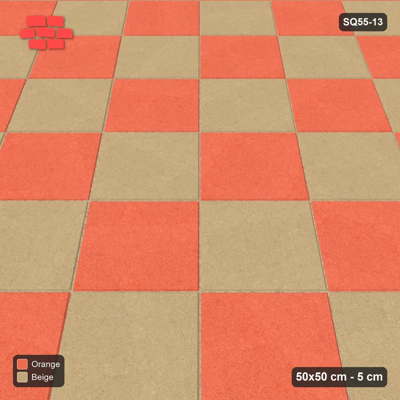 Interlock (Pasco) 50x50 cm · SQ55-13 · 45 Degree Stack - Diagonal checkerboard · Side view Interlock (Pasco) 50x50 cm · SQ55-13 · 45 Degree Stack - Diagonal checkerboard · Side view