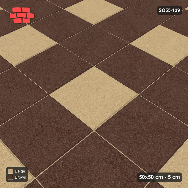 Interlock (Pasco) 50x50 cm · SQ55-139 · Stack Bond - Sparse Accent Studs - Kerb Frame · Side view Interlock (Pasco) 50x50 cm · SQ55-139 · Stack Bond - Sparse Accent Studs - Kerb Frame · Side view