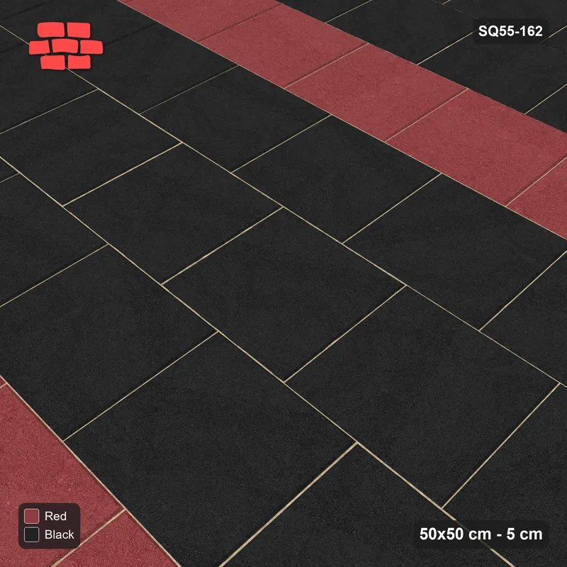 Interlock (Pasco) 50x50 cm · SQ55-162 · Running Bond 1/2 - Course Stripes · Side view Interlock (Pasco) 50x50 cm · SQ55-162 · Running Bond 1/2 - Course Stripes · Side view