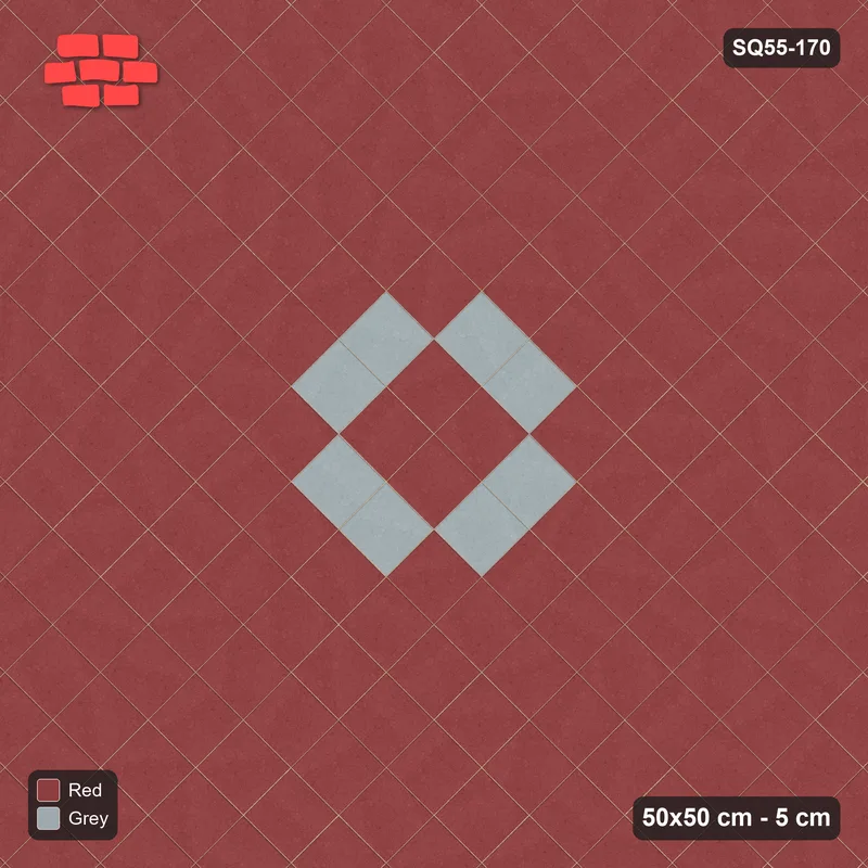 Interlock (Pasco) 50x50 cm · SQ55-170 · 45 Degree Stack - Centre Medallion · Top view Interlock (Pasco) 50x50 cm · SQ55-170 · 45 Degree Stack - Centre Medallion · Top view