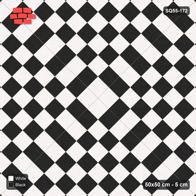 Interlock (Pasco) 50x50 cm · SQ55-172 · 45 Degree Stack - Concentric Squares · Top view Interlock (Pasco) 50x50 cm · SQ55-172 · 45 Degree Stack - Concentric Squares · Top view