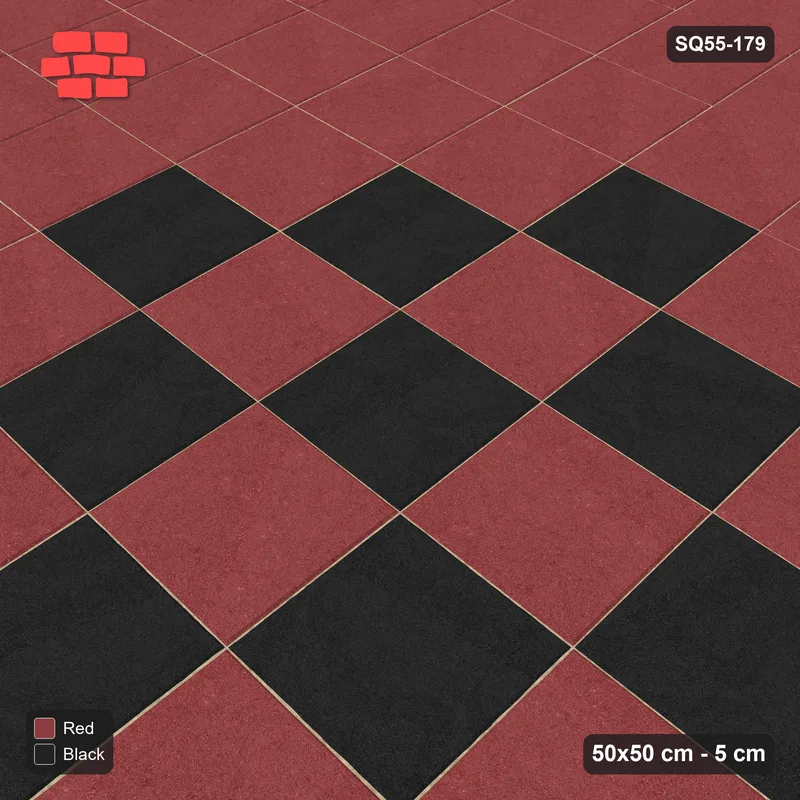Interlock (Pasco) 50x50 cm · SQ55-179 · Stack Bond - Centre Medallion · Side view Interlock (Pasco) 50x50 cm · SQ55-179 · Stack Bond - Centre Medallion · Side view