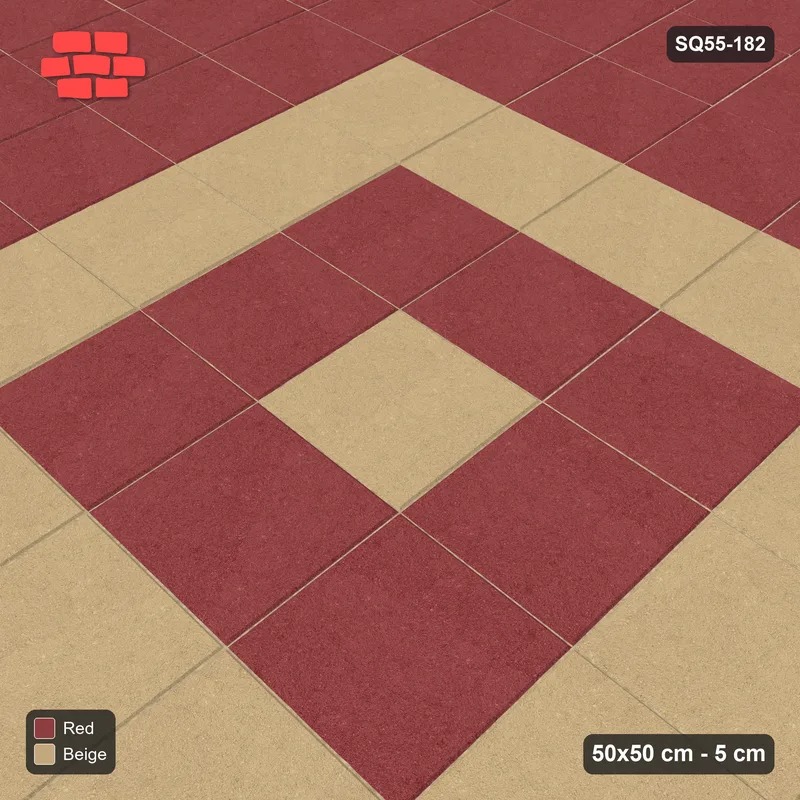 Interlock (Pasco) 50x50 cm · SQ55-182 · Stack Bond - Centre Medallion · Side view Interlock (Pasco) 50x50 cm · SQ55-182 · Stack Bond - Centre Medallion · Side view
