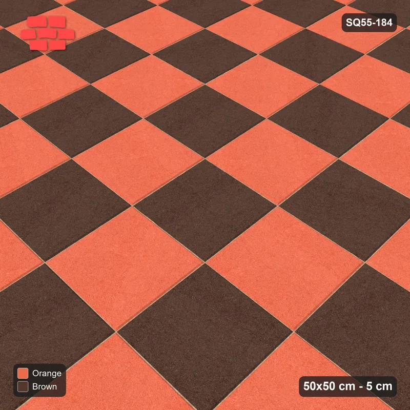 Interlock (Pasco) 50x50 cm · SQ55-184 · Stack Bond - Concentric Squares · Side view Interlock (Pasco) 50x50 cm · SQ55-184 · Stack Bond - Concentric Squares · Side view