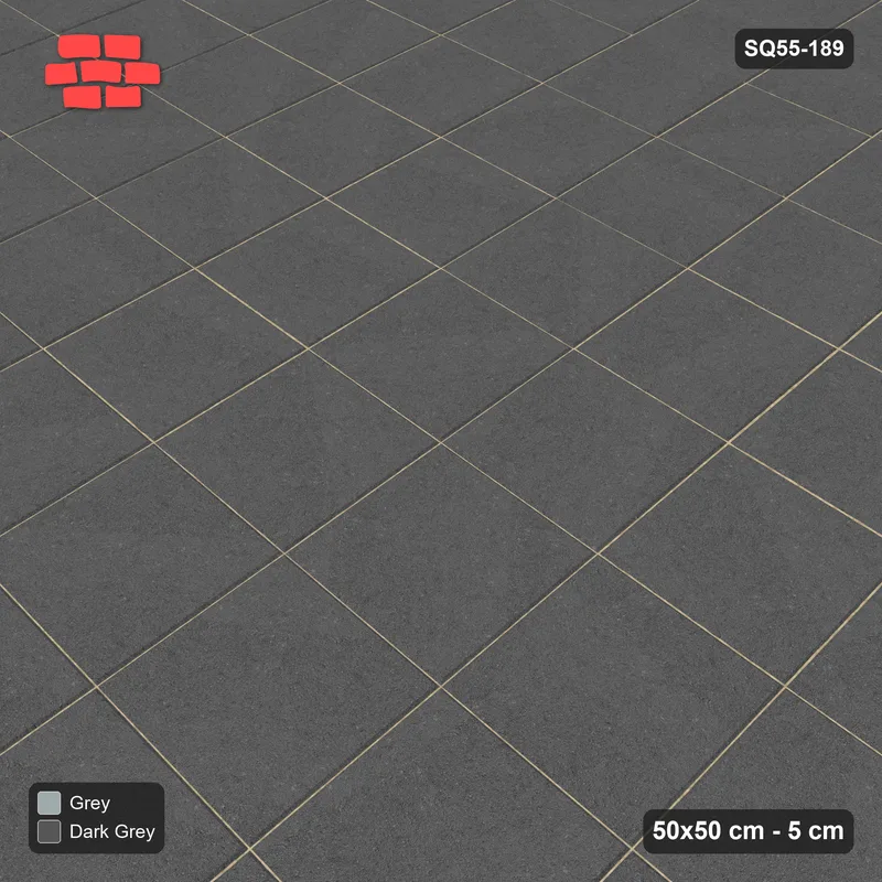 Interlock (Pasco) 50x50 cm · SQ55-189 · Stack Bond - Corner Blocks · Side view Interlock (Pasco) 50x50 cm · SQ55-189 · Stack Bond - Corner Blocks · Side view
