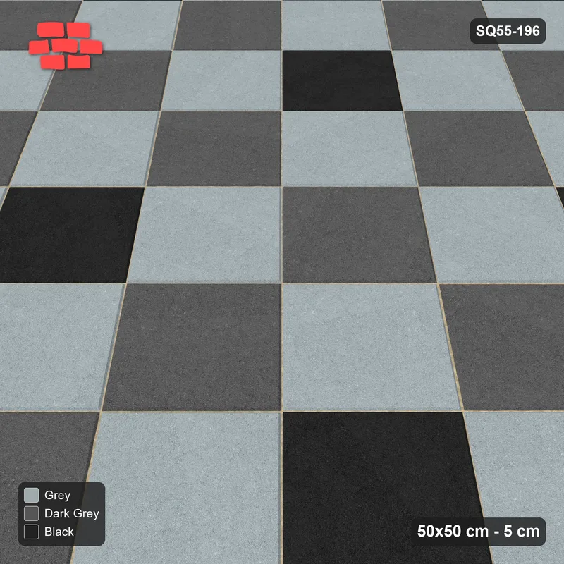 Interlock (Pasco) 50x50 cm · SQ55-196 · 45 Degree Stack - Argyle Diamond Lattice · Side view Interlock (Pasco) 50x50 cm · SQ55-196 · 45 Degree Stack - Argyle Diamond Lattice · Side view