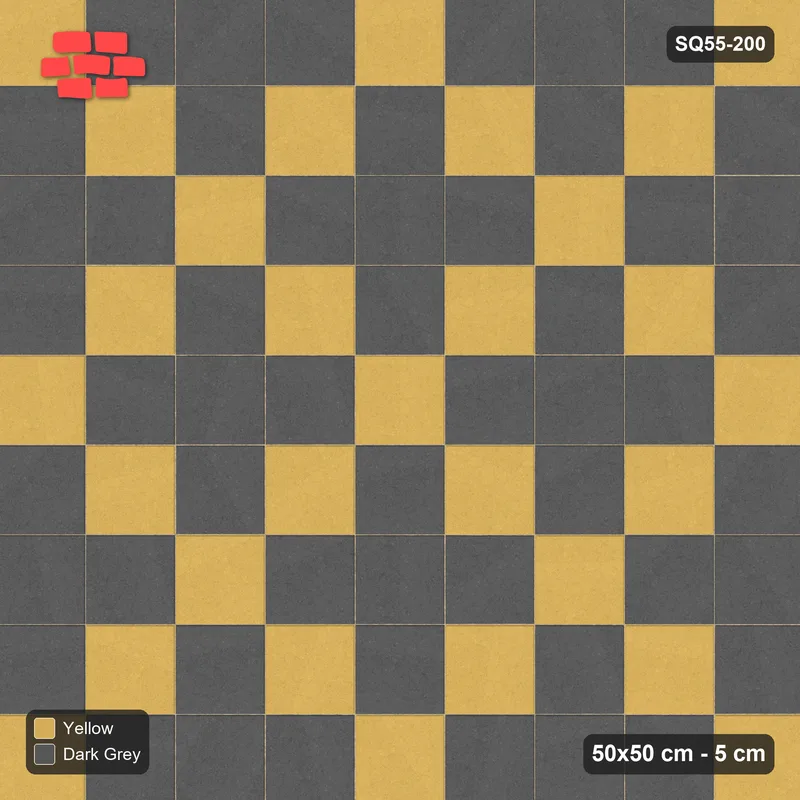 Interlock (Pasco) 50x50 cm · SQ55-200 · Stack Bond - Argyle Diamond Lattice · Top view Interlock (Pasco) 50x50 cm · SQ55-200 · Stack Bond - Argyle Diamond Lattice · Top view
