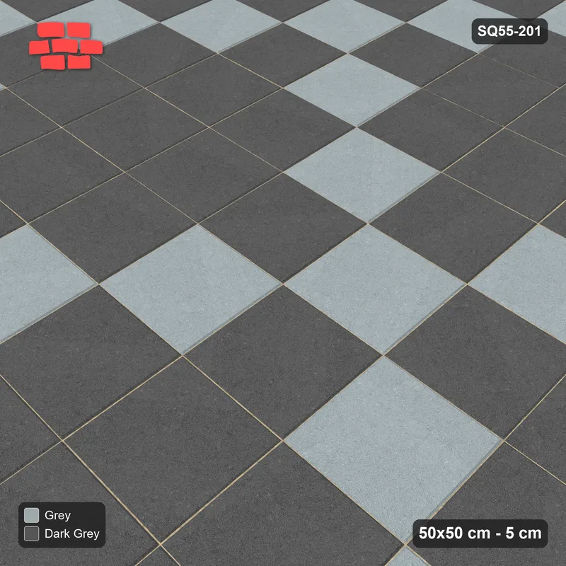 Interlock (Pasco) 50x50 cm · SQ55-201 · Stack Bond - Argyle Diamond Lattice · Side view Interlock (Pasco) 50x50 cm · SQ55-201 · Stack Bond - Argyle Diamond Lattice · Side view