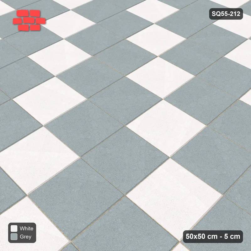 Interlock (Pasco) 50x50 cm · SQ55-212 · Stack Bond - Diagonal Stripes · Side view Interlock (Pasco) 50x50 cm · SQ55-212 · Stack Bond - Diagonal Stripes · Side view