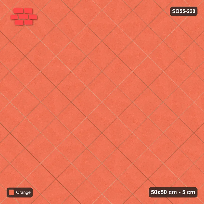 Interlock (Pasco) 50x50 cm · SQ55-220 · 45 Degree Stack - Single Colour - Kerb Frame · Top view Interlock (Pasco) 50x50 cm · SQ55-220 · 45 Degree Stack - Single Colour - Kerb Frame · Top view