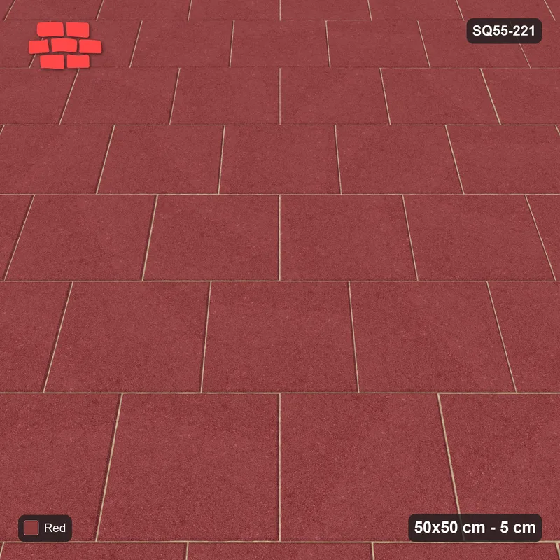 Interlock (Pasco) 50x50 cm · SQ55-221 · 45 Degree Running Bond - Single Colour - Kerb Frame · Side view Interlock (Pasco) 50x50 cm · SQ55-221 · 45 Degree Running Bond - Single Colour - Kerb Frame · Side view