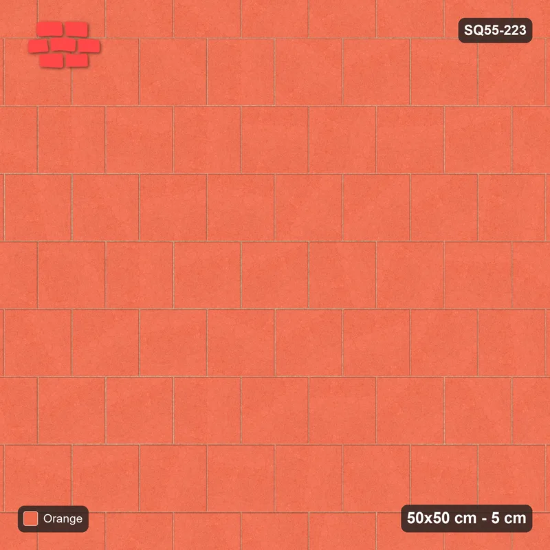 Interlock (Pasco) 50x50 cm · SQ55-223 · Running Bond 1/2 - Single Colour - Kerb Frame · Top view Interlock (Pasco) 50x50 cm · SQ55-223 · Running Bond 1/2 - Single Colour - Kerb Frame · Top view