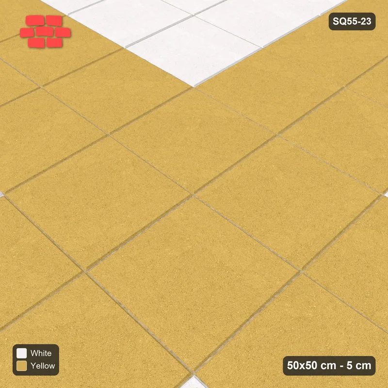 Interlock (Pasco) 50x50 cm · SQ55-23 · Stack Bond - Cross + centre block · Side view Interlock (Pasco) 50x50 cm · SQ55-23 · Stack Bond - Cross + centre block · Side view