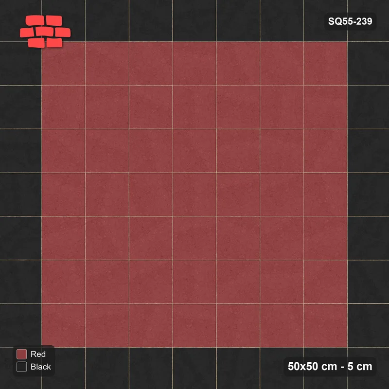 Interlock (Pasco) 50x50 cm · SQ55-239 · Stack Bond - Accent Border · Top view Interlock (Pasco) 50x50 cm · SQ55-239 · Stack Bond - Accent Border · Top view