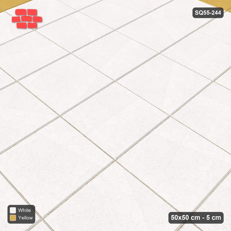 Interlock (Pasco) 50x50 cm · SQ55-244 · Stack Bond - Accent Border - Kerb Frame · Side view Interlock (Pasco) 50x50 cm · SQ55-244 · Stack Bond - Accent Border - Kerb Frame · Side view