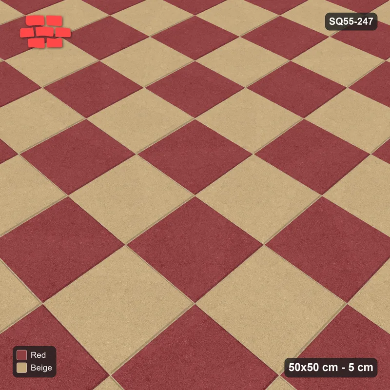 Interlock (Pasco) 50x50 cm · SQ55-247 · Stack Bond - Chess Board · Side view Interlock (Pasco) 50x50 cm · SQ55-247 · Stack Bond - Chess Board · Side view