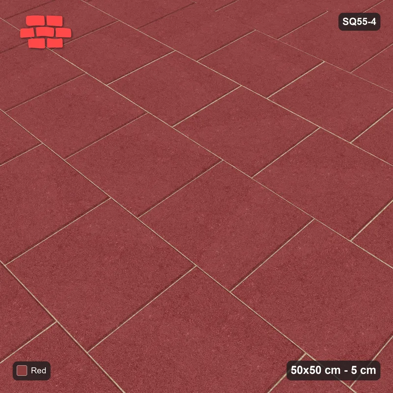 Interlock (Pasco) 50x50 cm · SQ55-4 · Running Bond 1/3 - Single colour · Side view Interlock (Pasco) 50x50 cm · SQ55-4 · Running Bond 1/3 - Single colour · Side view
