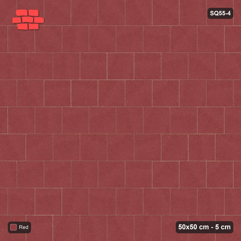 Interlock (Pasco) 50x50 cm · SQ55-4 · Running Bond 1/3 - Single colour · Top view Interlock (Pasco) 50x50 cm · SQ55-4 · Running Bond 1/3 - Single colour · Top view