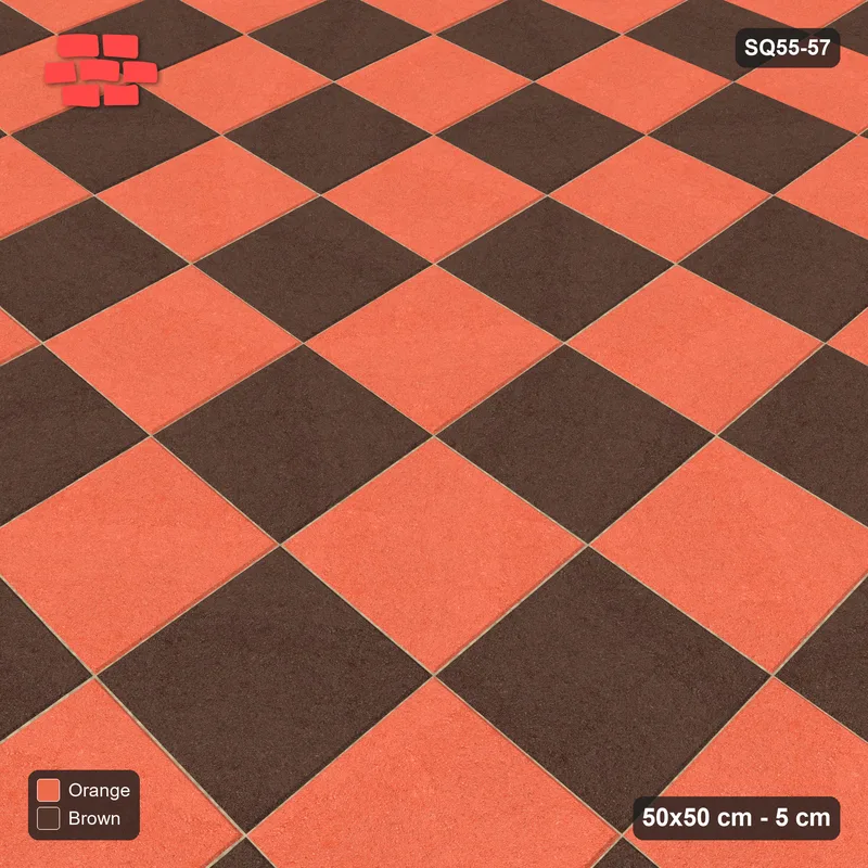 Interlock (Pasco) 50x50 cm · SQ55-57 · Stack Bond - Chess Board · Side view Interlock (Pasco) 50x50 cm · SQ55-57 · Stack Bond - Chess Board · Side view