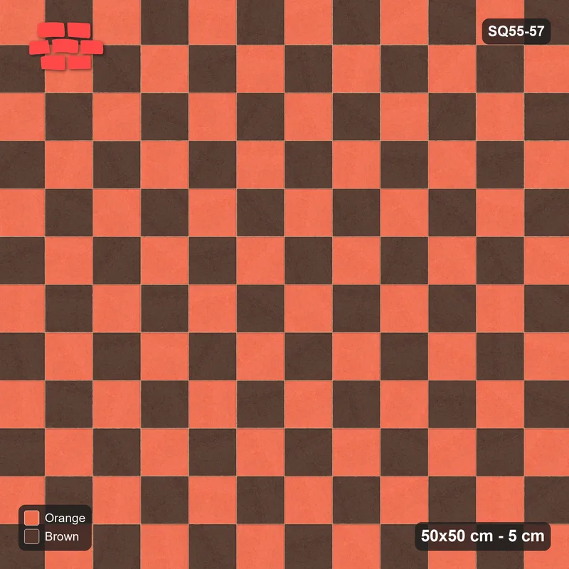 Interlock (Pasco) 50x50 cm · SQ55-57 · Stack Bond - Chess Board · Top view Interlock (Pasco) 50x50 cm · SQ55-57 · Stack Bond - Chess Board · Top view