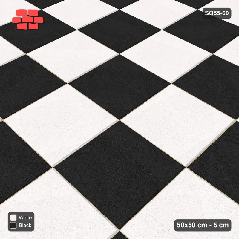 Interlock (Pasco) 50x50 cm · SQ55-60 · Stack Bond - Chess Board · Side view Interlock (Pasco) 50x50 cm · SQ55-60 · Stack Bond - Chess Board · Side view