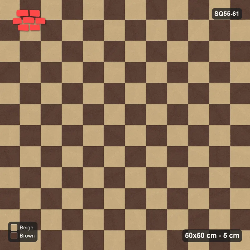 Interlock (Pasco) 50x50 cm · SQ55-61 · Stack Bond - Chess Board · Top view Interlock (Pasco) 50x50 cm · SQ55-61 · Stack Bond - Chess Board · Top view