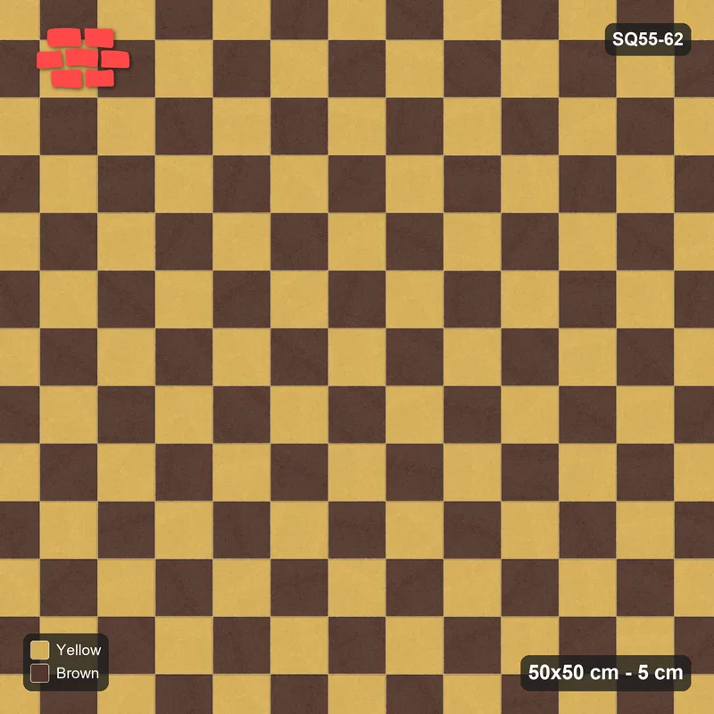 Interlock (Pasco) 50x50 cm · SQ55-62 · Stack Bond - Chess Board - Kerb Frame · Top view Interlock (Pasco) 50x50 cm · SQ55-62 · Stack Bond - Chess Board - Kerb Frame · Top view