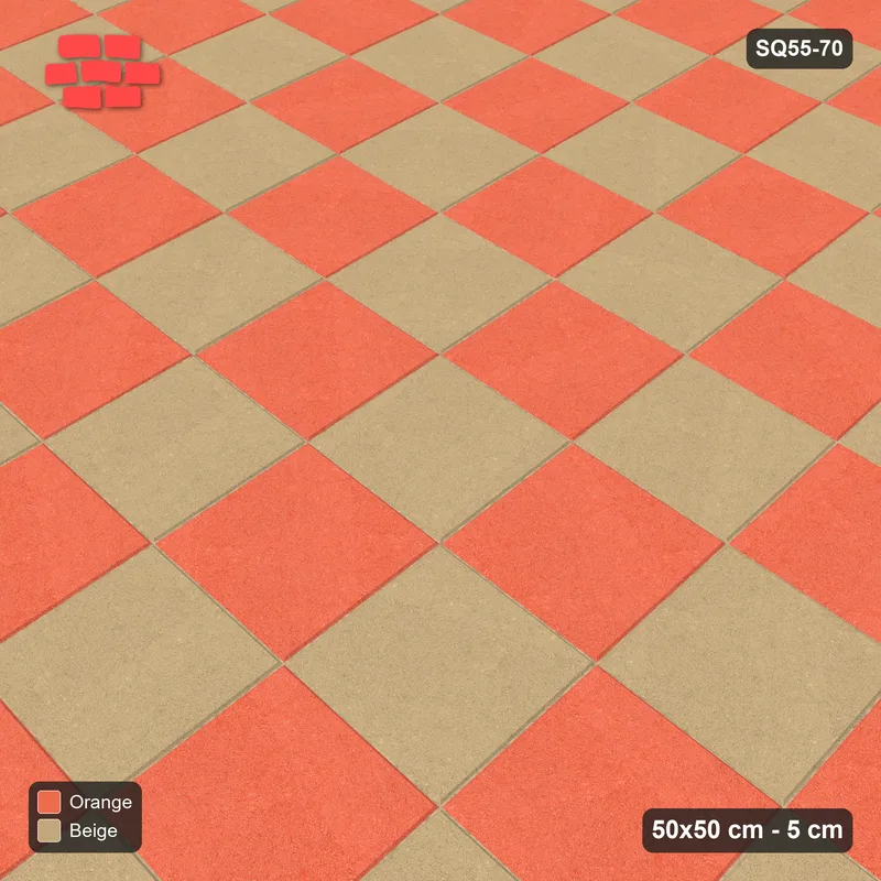 Interlock (Pasco) 50x50 cm · SQ55-70 · Stack Bond - Chess Board · Side view Interlock (Pasco) 50x50 cm · SQ55-70 · Stack Bond - Chess Board · Side view