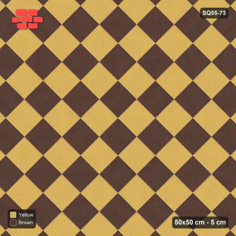 Interlock (Pasco) 50x50 cm · SQ55-73 · 45 Degree Stack - Chess Board · Top view Interlock (Pasco) 50x50 cm · SQ55-73 · 45 Degree Stack - Chess Board · Top view