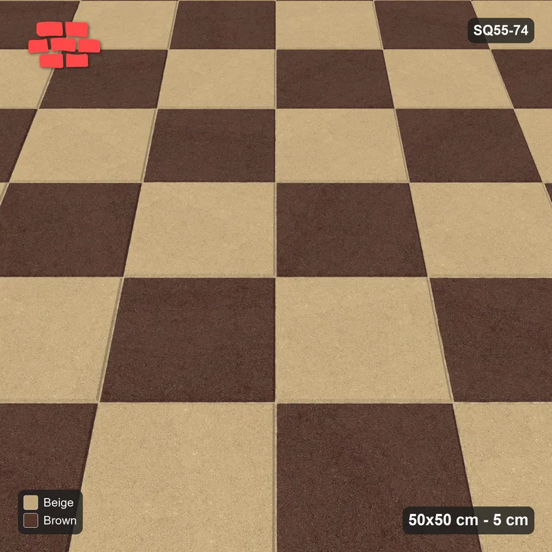 Interlock (Pasco) 50x50 cm · SQ55-74 · 45 Degree Stack - Chess Board · Side view Interlock (Pasco) 50x50 cm · SQ55-74 · 45 Degree Stack - Chess Board · Side view
