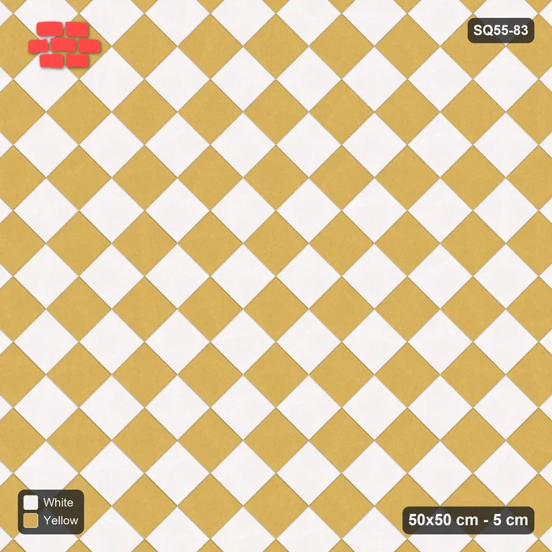 Interlock (Pasco) 50x50 cm · SQ55-83 · 45 Degree Stack - Chess Board · Top view Interlock (Pasco) 50x50 cm · SQ55-83 · 45 Degree Stack - Chess Board · Top view