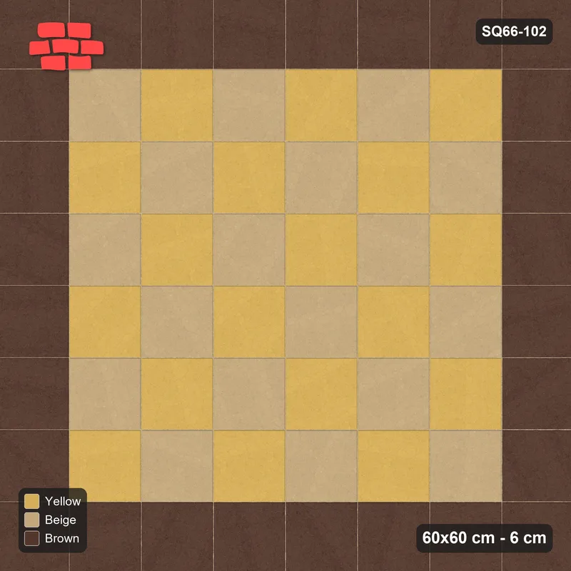 Interlock (Pasco) 60x60 cm · SQ66-102 · Framed Checker Field · Top view Interlock (Pasco) 60x60 cm · SQ66-102 · Framed Checker Field · Top view