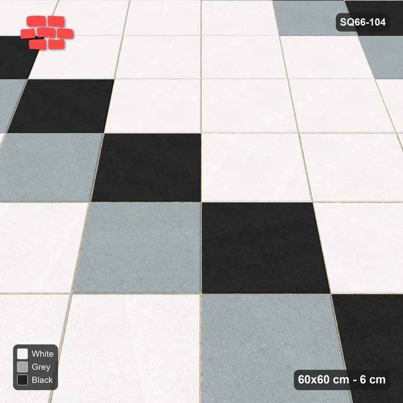Interlock (Pasco) 60x60 cm · SQ66-104 · Diagonal Twin Lines · Side view Interlock (Pasco) 60x60 cm · SQ66-104 · Diagonal Twin Lines · Side view