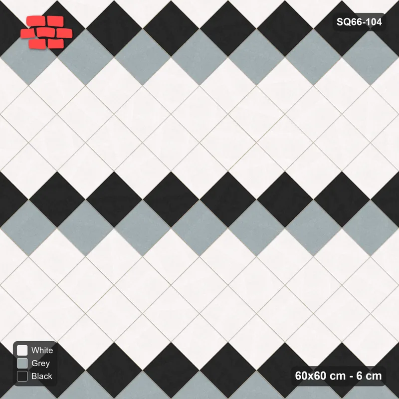 Interlock (Pasco) 60x60 cm · SQ66-104 · Diagonal Twin Lines · Top view Interlock (Pasco) 60x60 cm · SQ66-104 · Diagonal Twin Lines · Top view