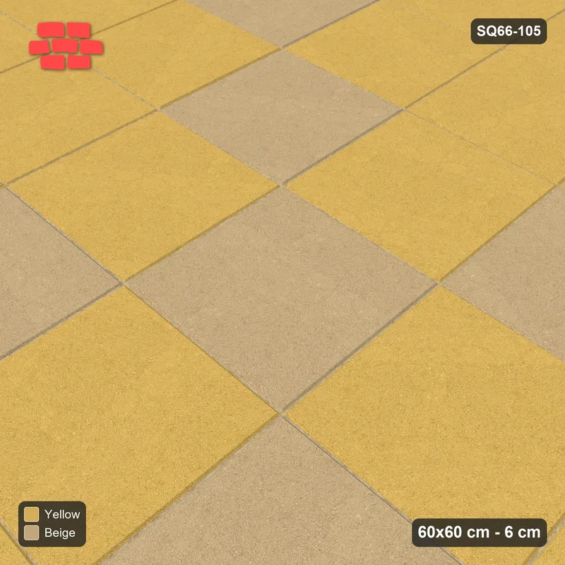 Interlock (Pasco) 60x60 cm · SQ66-105 · Diagonal X Cross Plaza · Side view Interlock (Pasco) 60x60 cm · SQ66-105 · Diagonal X Cross Plaza · Side view