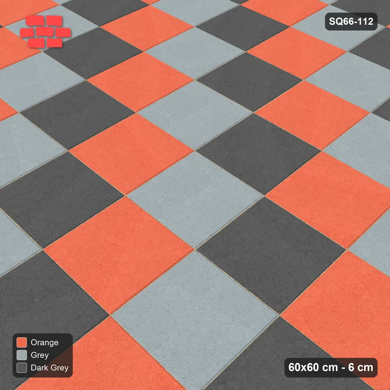 Interlock (Pasco) 60x60 cm · SQ66-112 · Diagonal Tone Steps · Side view Interlock (Pasco) 60x60 cm · SQ66-112 · Diagonal Tone Steps · Side view