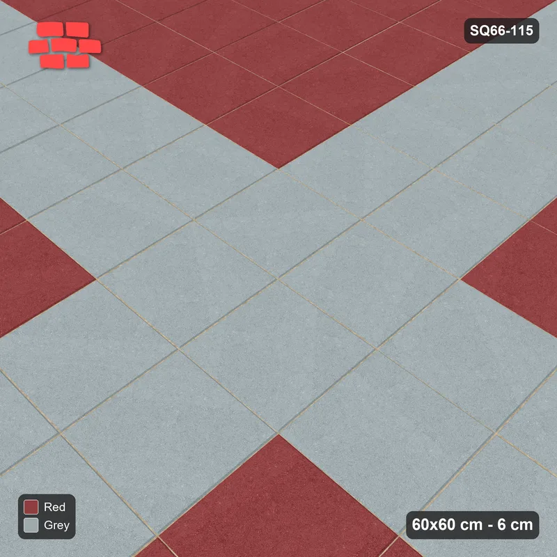 Interlock (Pasco) 60x60 cm · SQ66-115 · Wide Cross Avenue · Side view Interlock (Pasco) 60x60 cm · SQ66-115 · Wide Cross Avenue · Side view