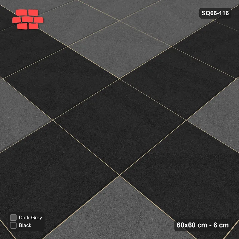 Interlock (Pasco) 60x60 cm · SQ66-116 · Cross Avenue Plaza · Side view Interlock (Pasco) 60x60 cm · SQ66-116 · Cross Avenue Plaza · Side view