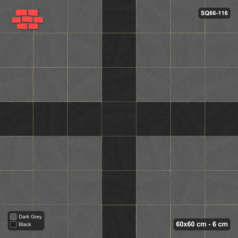 Interlock (Pasco) 60x60 cm · SQ66-116 · Cross Avenue Plaza · Top view Interlock (Pasco) 60x60 cm · SQ66-116 · Cross Avenue Plaza · Top view