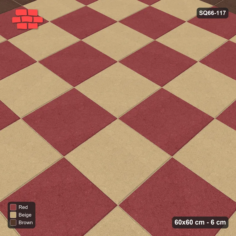 Interlock (Pasco) 60x60 cm · SQ66-117 · Kerb-Framed Checker Field · Side view Interlock (Pasco) 60x60 cm · SQ66-117 · Kerb-Framed Checker Field · Side view
