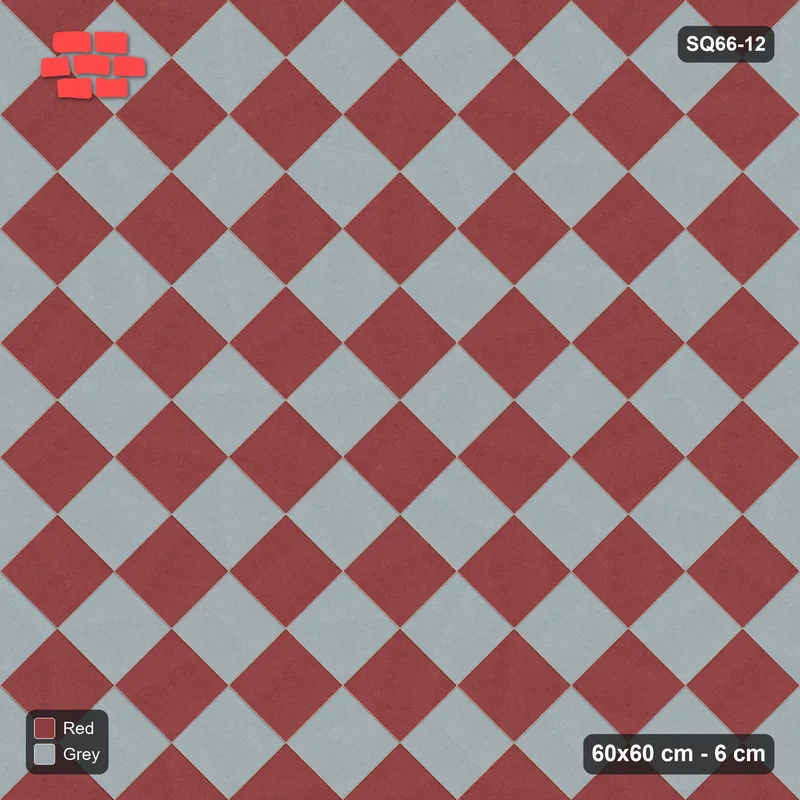 Interlock (Pasco) 60x60 cm · SQ66-12 · Diagonal Stack Checker · Top view Interlock (Pasco) 60x60 cm · SQ66-12 · Diagonal Stack Checker · Top view