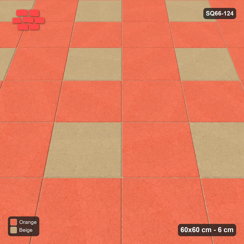 Interlock (Pasco) 60x60 cm · SQ66-124 · Diagonal with Dotted Grid · Side view Interlock (Pasco) 60x60 cm · SQ66-124 · Diagonal with Dotted Grid · Side view