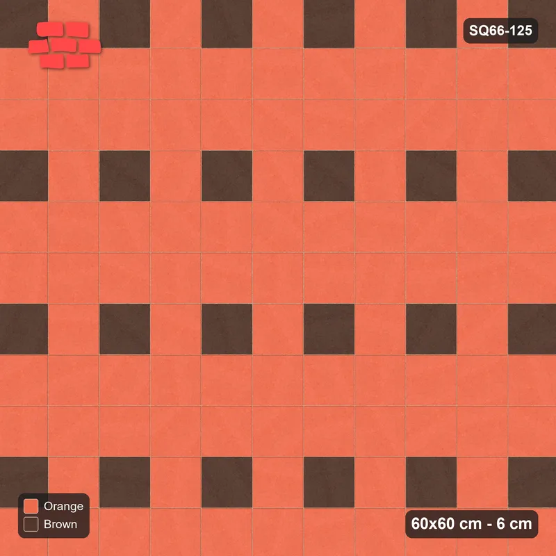 Interlock (Pasco) 60x60 cm · SQ66-125 · Spaced Accent Rows · Top view Interlock (Pasco) 60x60 cm · SQ66-125 · Spaced Accent Rows · Top view