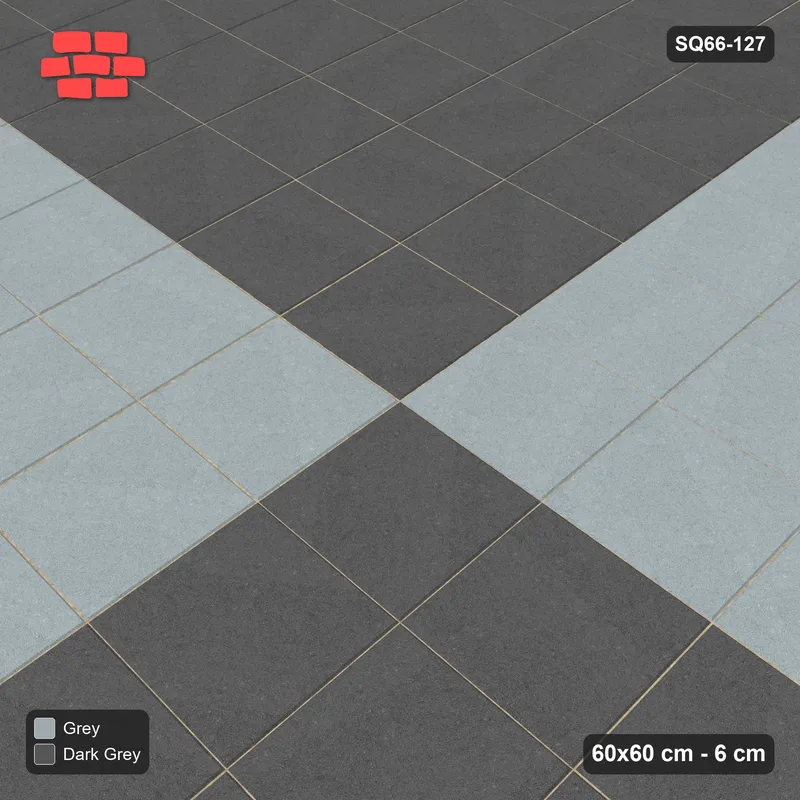Interlock (Pasco) 60x60 cm · SQ66-127 · Quadrant Checker · Side view Interlock (Pasco) 60x60 cm · SQ66-127 · Quadrant Checker · Side view