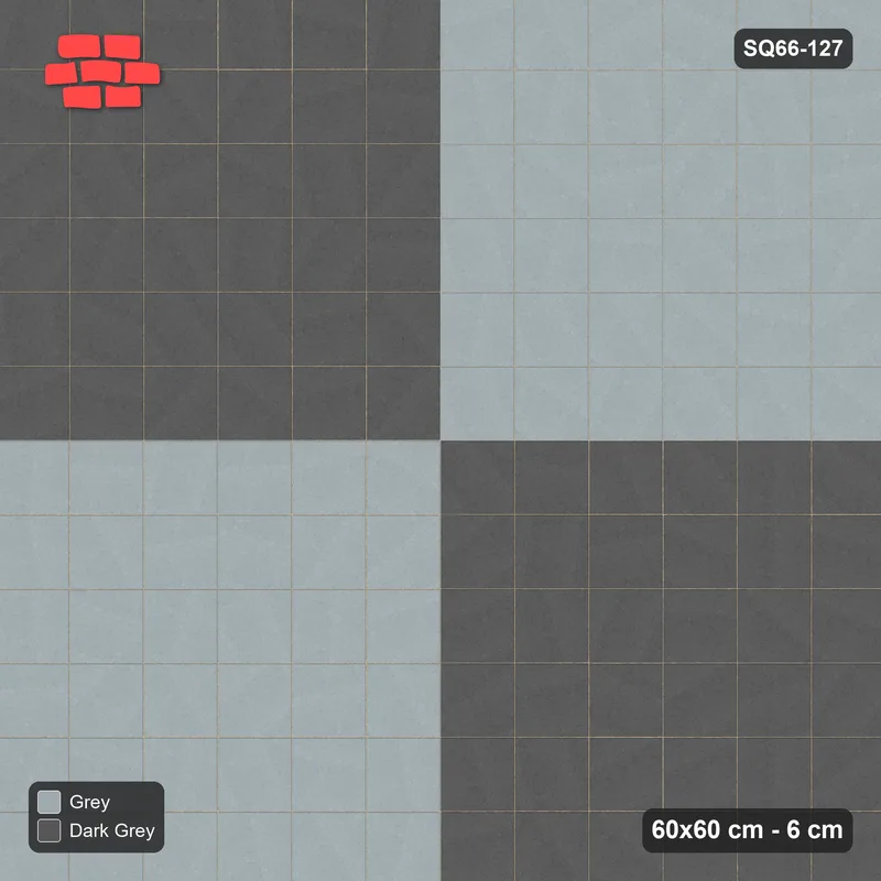 Interlock (Pasco) 60x60 cm · SQ66-127 · Quadrant Checker · Top view Interlock (Pasco) 60x60 cm · SQ66-127 · Quadrant Checker · Top view